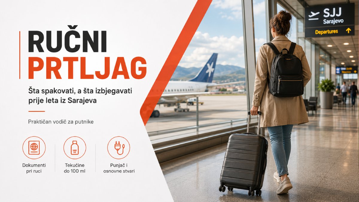 Handgepäck für den Flug ab Sarajevo: Was mitnehmen und vermeiden